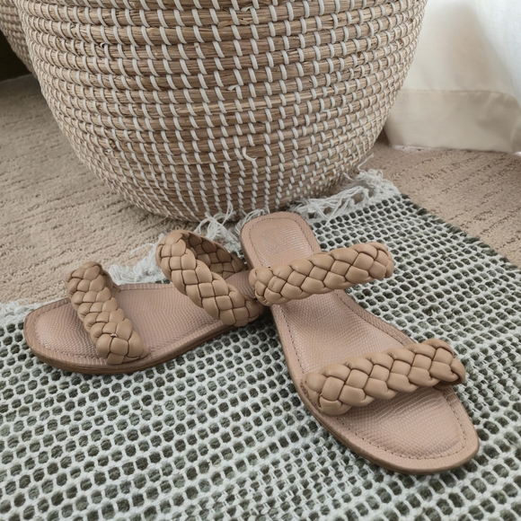 DV Dolce Vita Jocee Double Band Strap Braided Sandal 8 Lightweight Travel Beach - Picture 2 of 15